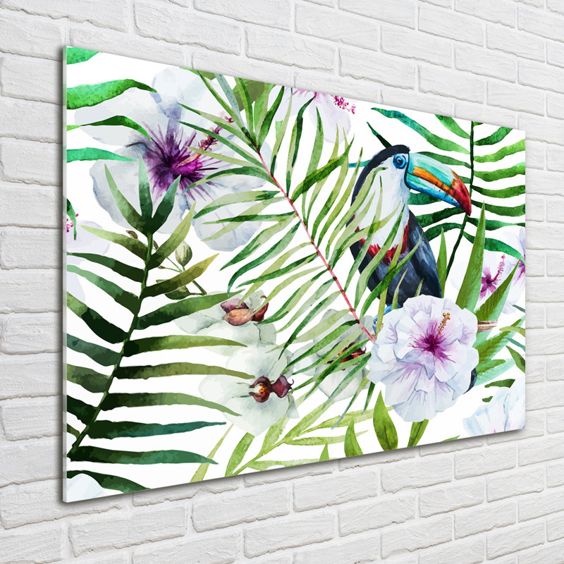 Tropic Toucan - No Frame Print on Glass