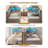 Farmhouse Twin Daybed With Bookcase & Charging Station Corner Bed Frame With Led Lights & 2 Storage Drawers Gray-1194474858