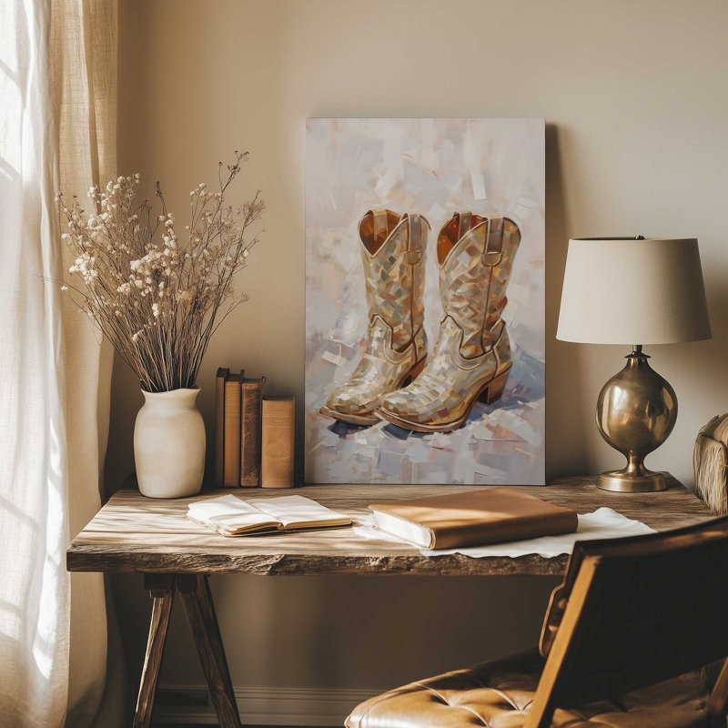 «Cowboy Essentials In Tan I», H 30 po x l 20 po