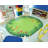 Tapis vert à motif abstrait-725731272