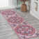 Aailiyah Ornate Large Medallion Machine-Washable Red/Navy Rug