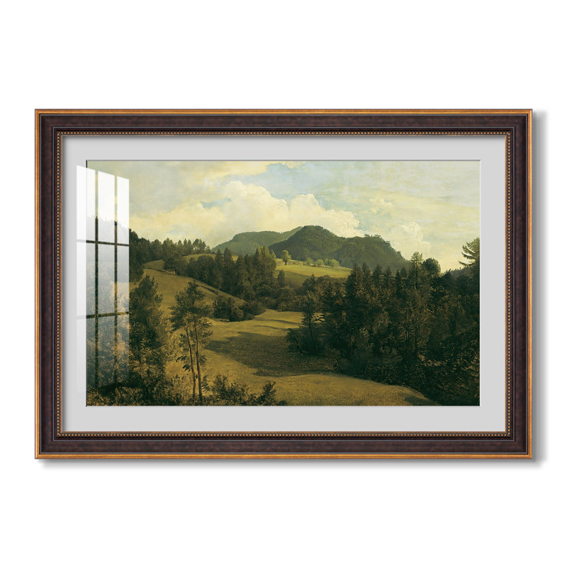 Paysage près de Miesenbach, vers 1830 - Friedrich Gauermann - Estampe encadrée sur mesure, 24x34 INNER SIZE, Venetian Gold