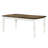 Belleza French Country Dining Table, Antique White And Weathered Oak Finish