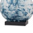 23.5" Modern Coastal Blue Glass Table Lamp with 3-Way Dimmable Lighting for Bedroom Living Room Study