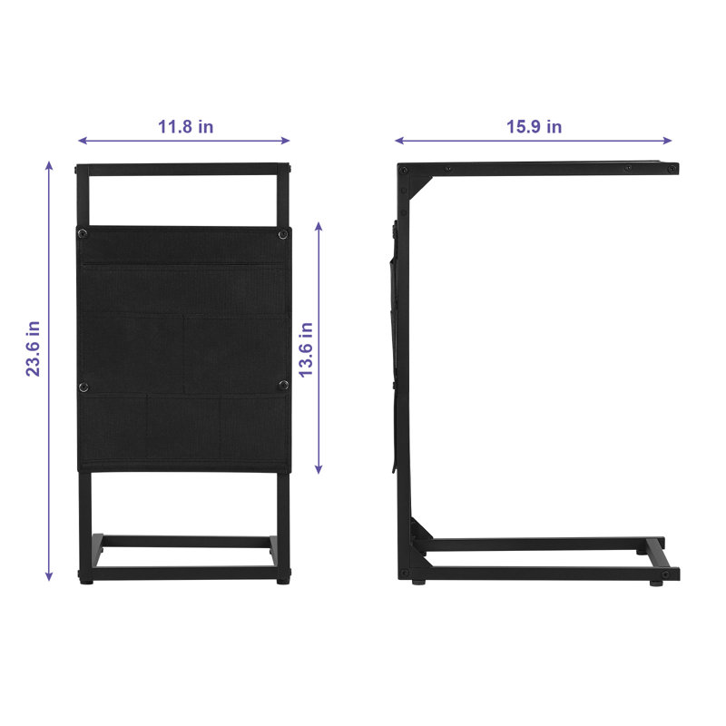 2 - Pack Cloth Bag + C - Shaped Table Black