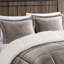 Très grand à l'édredon - 100%, rembourrage gris + décoration de luxe 18 po x 18 po-118022763-118022767