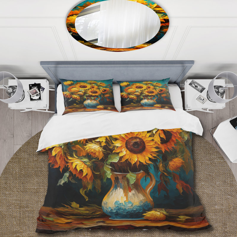 Ensemble de housse de couette en microfibre / polyester Masterpoint Sunflowers By Van Gogh IV Bedding