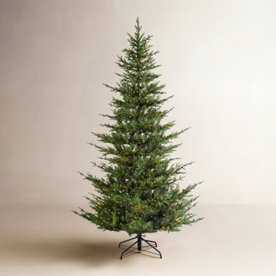 White 7.5' Pre-Lit Fir White Christmas Tree