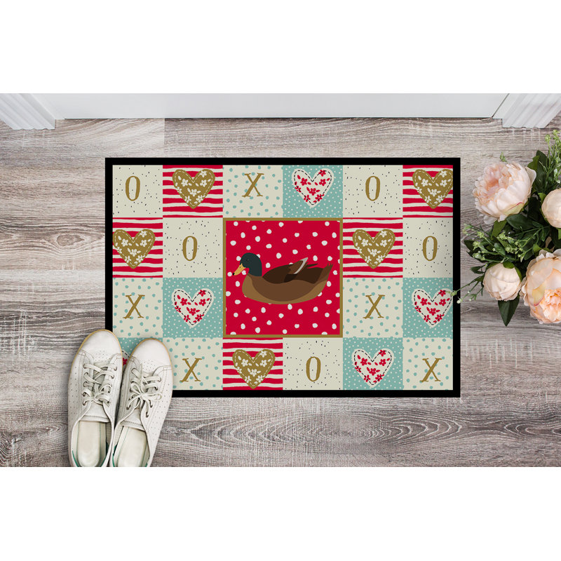 Annice Non-Slip Valentine's Day Indoor / Outdoor Doormat, 24"W x 36"L