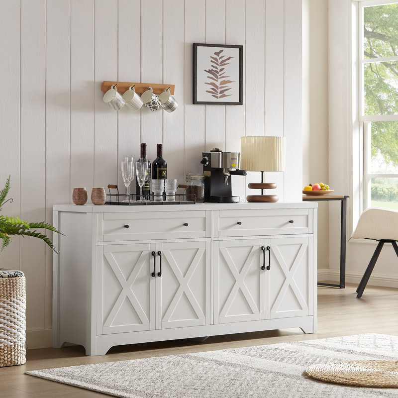 Armoire de rangement avec 2 tiroirs, Blanc
