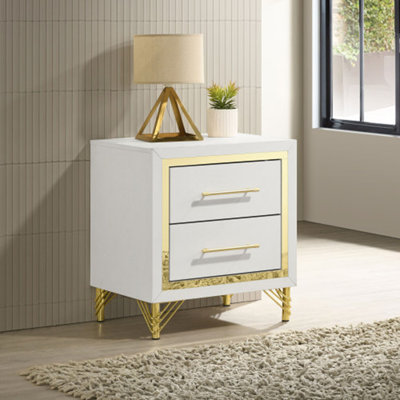 Table de chevet chic 2 tiroirs Chesney