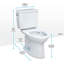 Toilette allongée deux pièces TOTO Drake 1,6 Tornado FLUSH (siège non inclus)