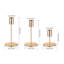 3 Piece Metal Tabletop Candlestick Set
