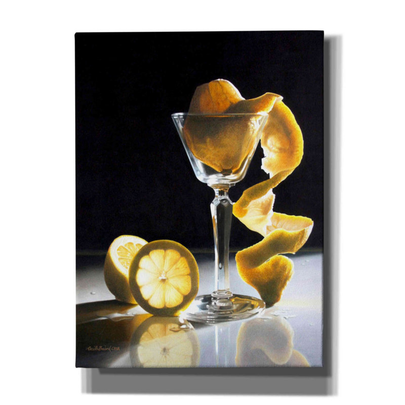Jeramyah Twist Lemon par Cecile Baird, H 54 po x l 40 po x P 1,5 po