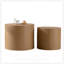 Ensemble de 2 tables basses gigognes rondes modernes en bois pour petit salon et chambre à coucher, écologiques et durables