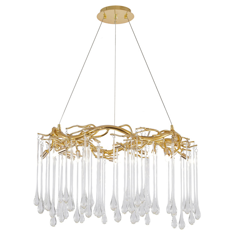 Lustre géométrique unique à 12 lumières