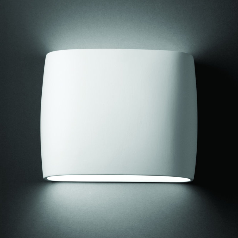 Armance Ceramic Flush Mounted Sconce, Bisque