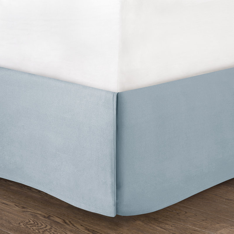 Blue Microfiber Reversible Scalloped Edge Daybed Cover Set