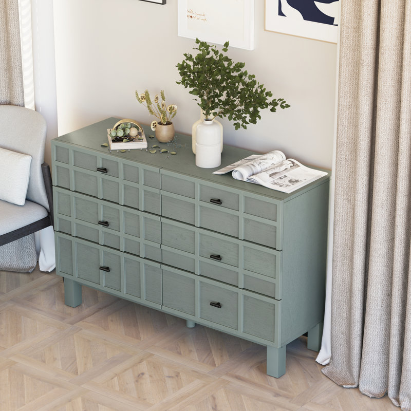 Commode double 6 tiroirs Domhnall Modern