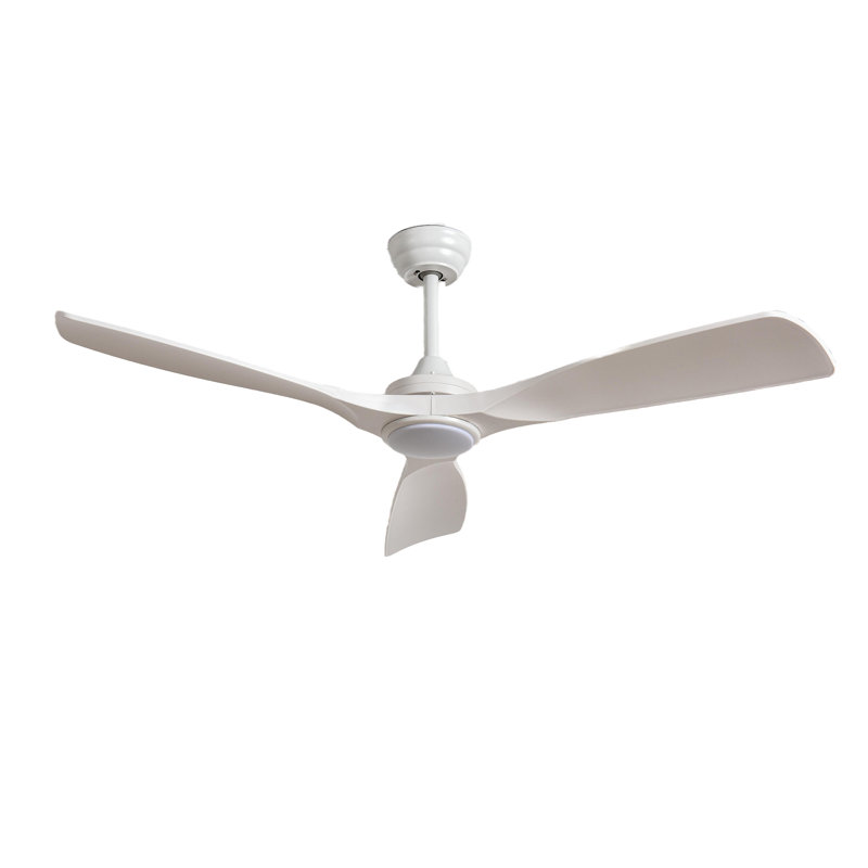 42" White Modern Ceiling Fan with Light and Remote APP, White