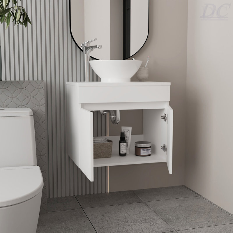 Meuble-lavabo vasque Manchester, tablette ouverte