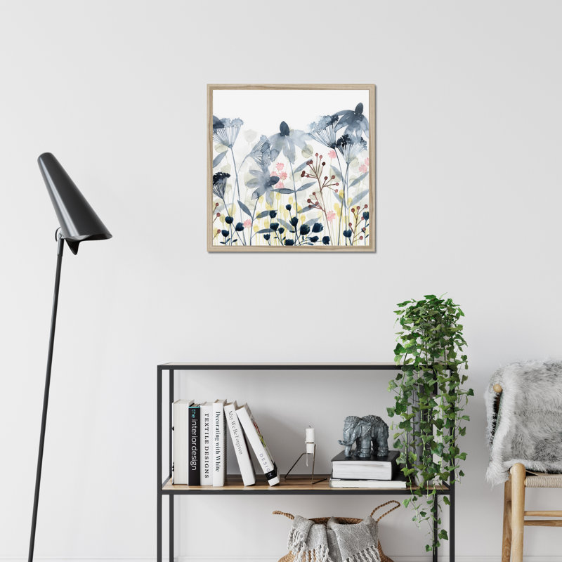 Layered Gardens II by Grace Popp - Painting, 55cm H x 55cm W, Natural Wood Framed Paper Print