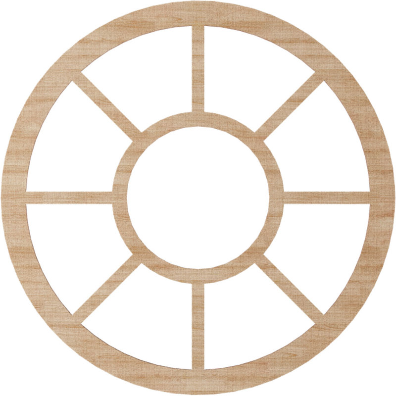 Médaillon de plafond Grace, Aulne, H 36 po x l 36 po x P 0,38 po