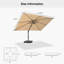3.3m x 2.5m Rectangular Cantilever Parasol-1296961902