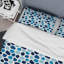 Ensemble de housse de couette moderne en polyester microfibre géométrique aux tons de bleu-745990147