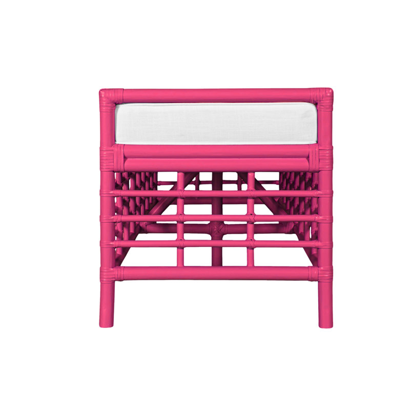 Luna Upholstered Bench, Hot Pink