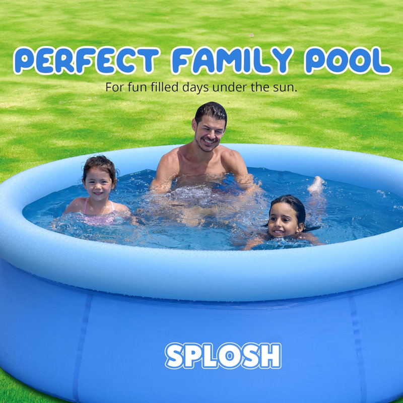 Vinyl Round Inflatable Pool 50cm H x 183cm W x 183cm L