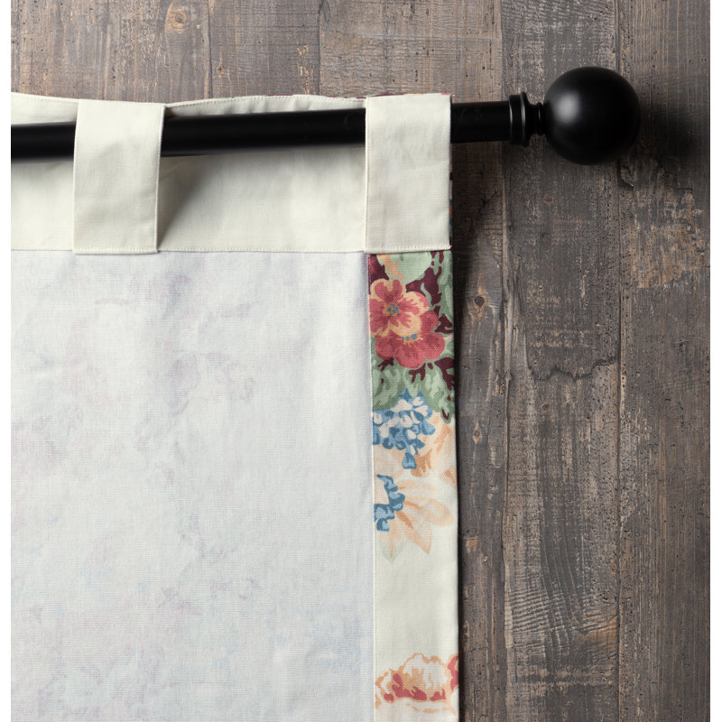 Panneau de rideau simple semi-diaphane avec passe-tringle 100% coton, L 50 po x L 124 po