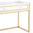 SlayStation Addison Modern Makeup Storage Table Desk with 3 Drawers Entryway and Gold Frame