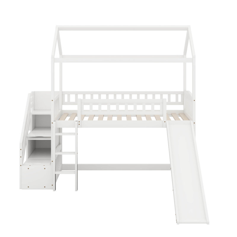 Lit mezzanine simple avec glissade