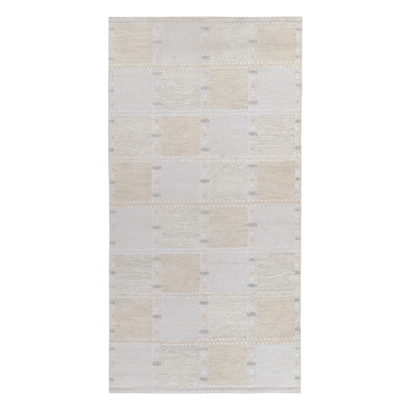 Scandinavian Wool Geometric Area Rug, Rectangle 9' x 12'