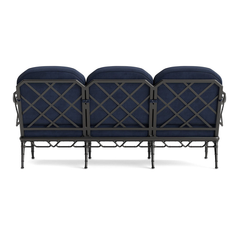 Calcutta Outdoor 3 - Seat Patio Sofa, Fusion Neptune, Textured Pewter