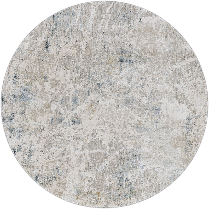 Bauder Abstract Indoor Rug, Round 5'