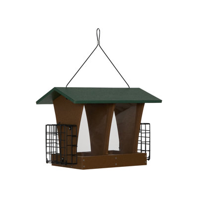  REDWOOD Plastic Lumber Bird Feeder w/ Suet Cages