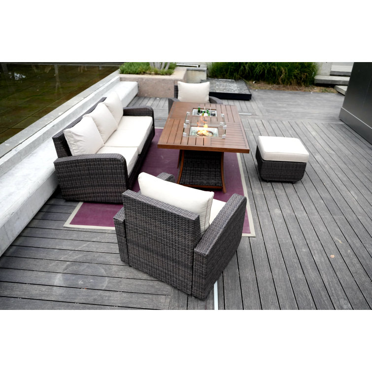 6 - Person Patio Conversation Sets with Cushions