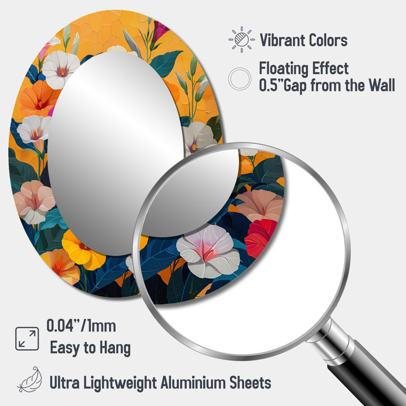 Miroir mural orange orange, 40 po x 30 po