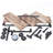 Industrial Wine Racks Wall Mounted Shelf Rack Bottle Holder With 4 Stem Glass Holder