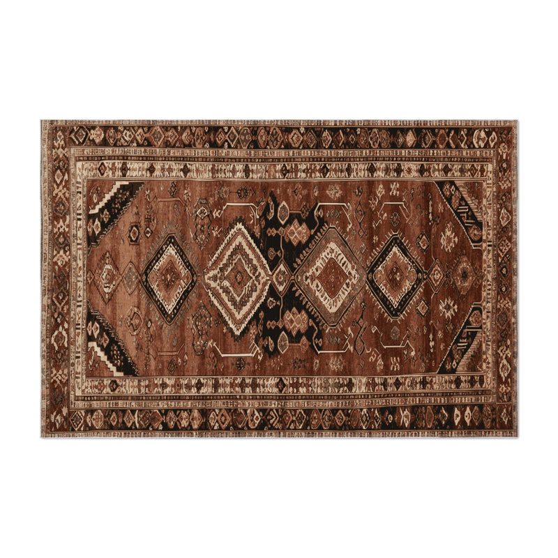 Turkish Brown Indoor and Outdoor Area Rug, Rectangle 2' x 3'