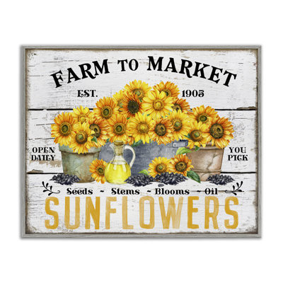 «Farm to Market Sunflowers», estampe numérique par Creatif Belle