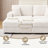 89" Modern 3 Seat Sofa Upholstered Corduroy Couch With Throw Pillows And Ottoman Suitable For Living Room, Bedroom, Office-1778828651