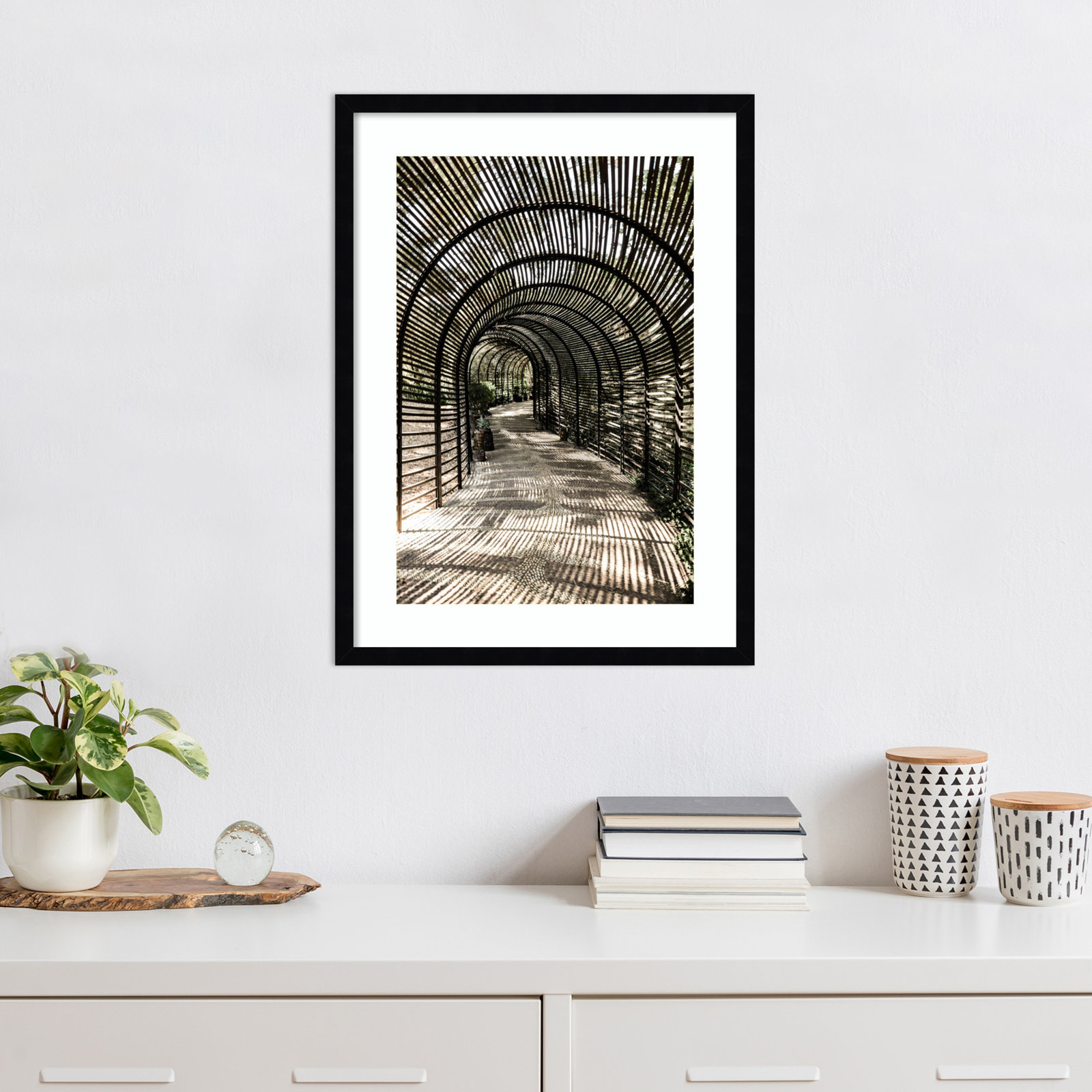 Nihan "Shadow Garden" Print, Black , 25" H x 19" W