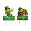Ensemble de panneaux de jardin pour la Saint-Patrick avec gnomes – Décoration extérieure en PVC de qualité supérieure – 30 cm de hauteur + piquets en métal – Décorations de pelouse réutilisables