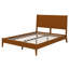Structure de lit moderne en bois rustique, lattes de bois stables et support en métal-130090540-130090541