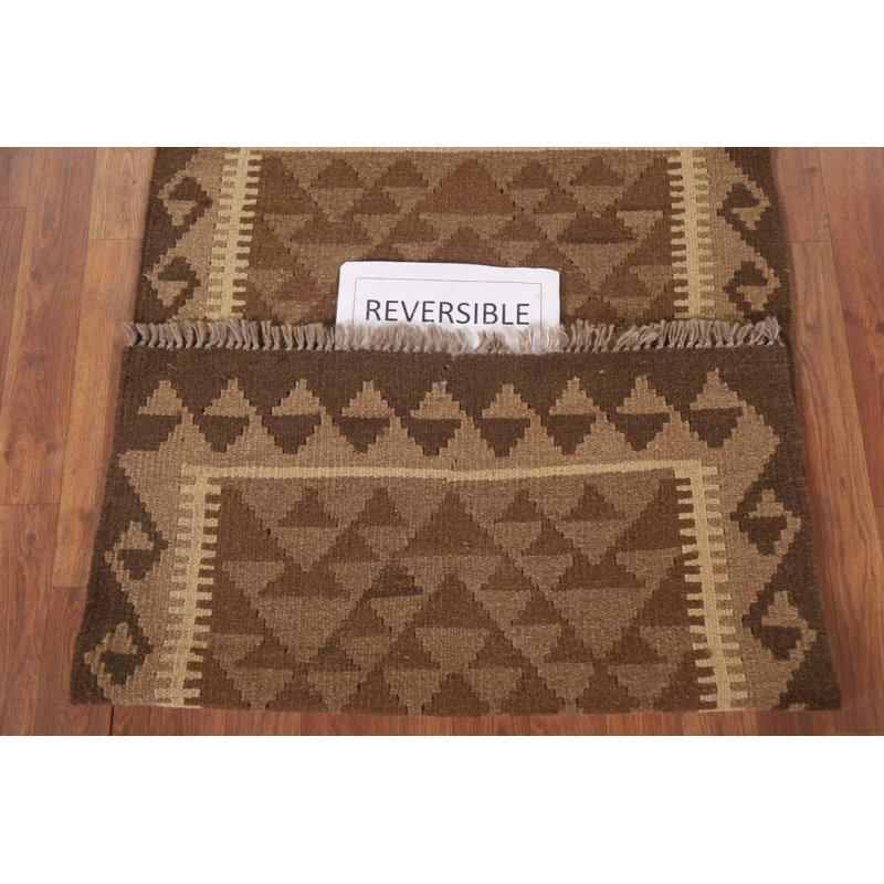 Reversible Wool Kilim Oriental Area Rug 3x4