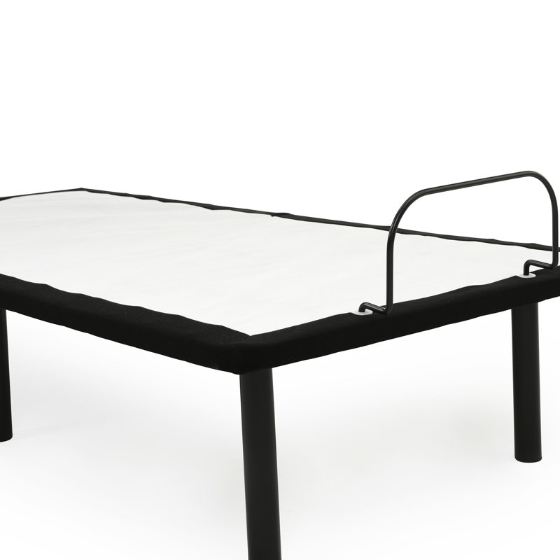 Grand base réglable avec fonction tête en gris - Structure en métal pour un meilleur repos et confort articulé Option de lit, télécommande câblée, changement de position