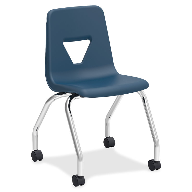 Chaise de classe 18 "avec roulettes, Bleu